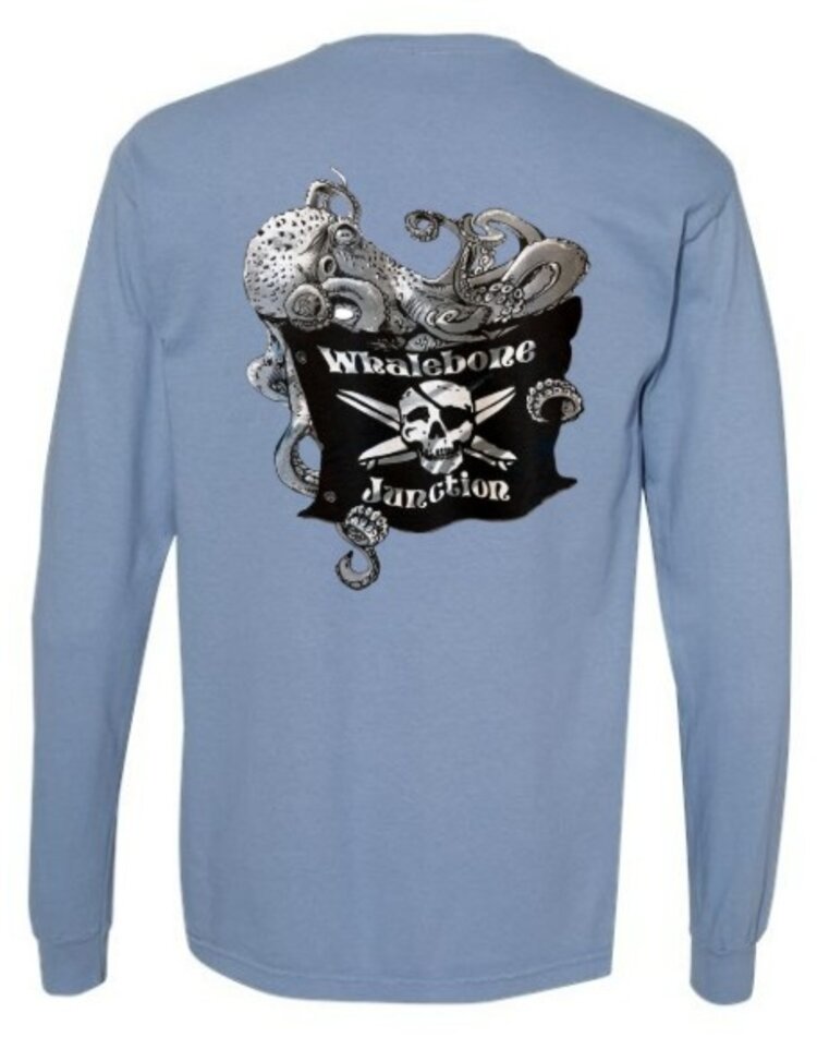 WHALEBONE LOGO OCTOPUS FLAG LONG SLEEVE TEE