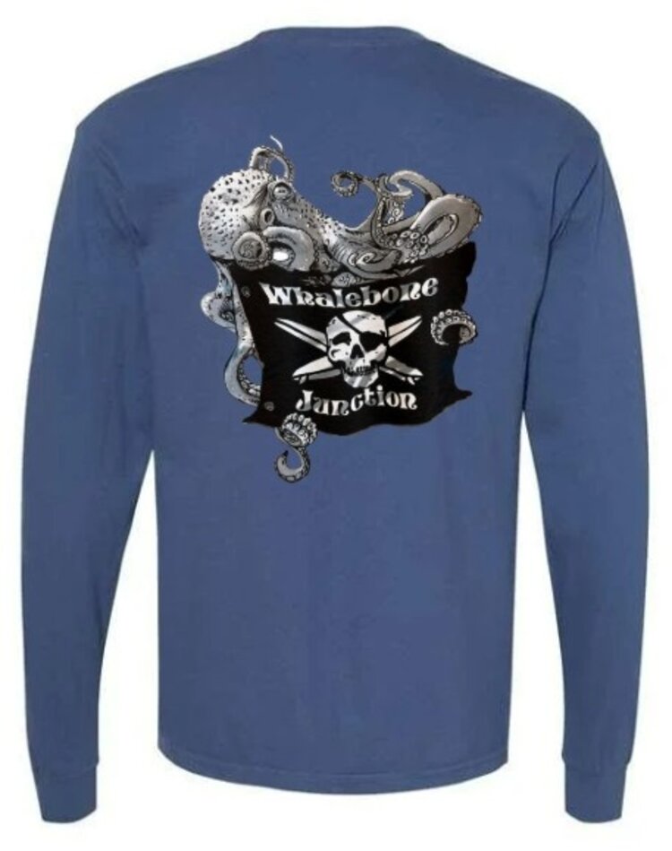 WHALEBONE LOGO OCTOPUS FLAG LONG SLEEVE TEE