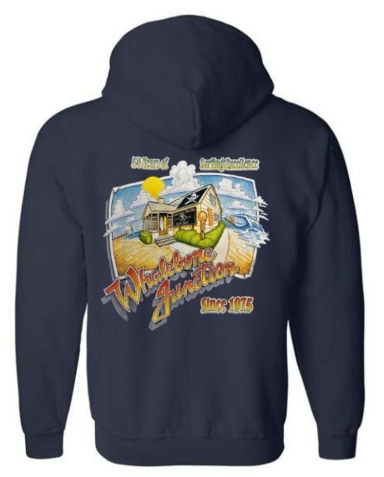 WHALEBONE LOGO OLD SHOP 50 YEARS ZIP UP HOODIE