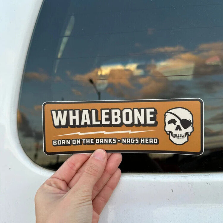 WHALEBONE LOGO BHD 90'S GARAGE BUMPER STICKER - BROWN
