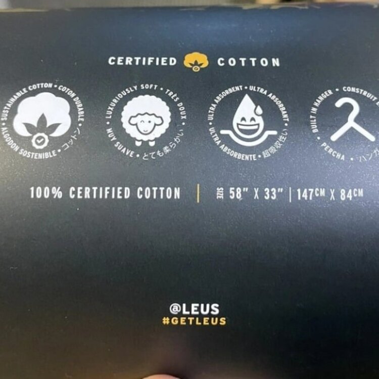 LEUS LEUS WHALEBONE PRISM TOWEL