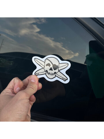WHALEBONE LOGO Skull & Boards Logo Sticker