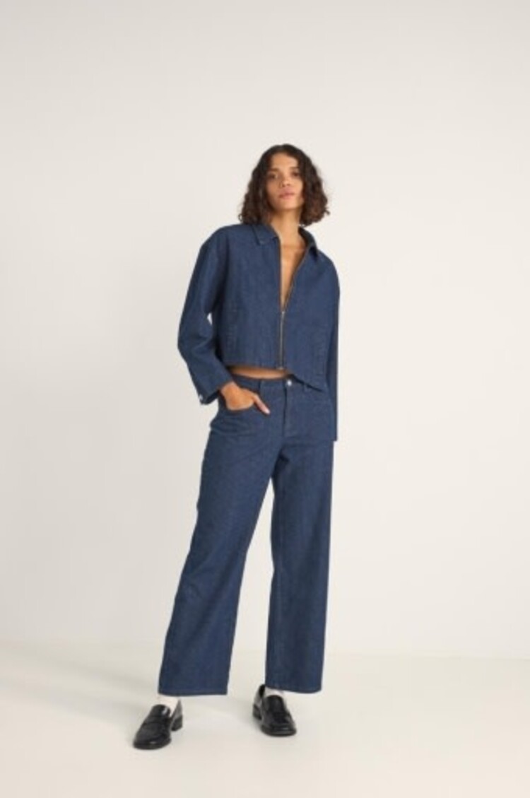 RHYTHM PINSTRIPE CROPPED JACKET