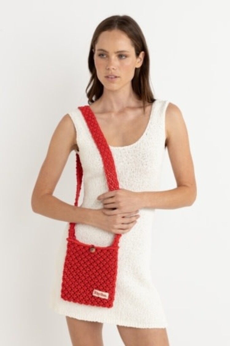 RHYTHM CROCHET SHOULDER BAG - RED