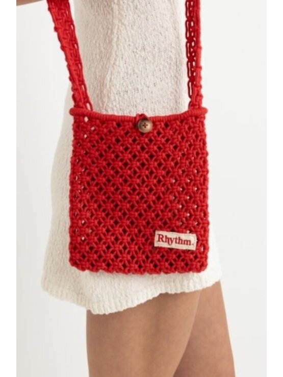 RHYTHM Crochet Shoulder Bag - Red