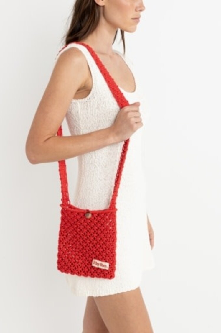 RHYTHM CROCHET SHOULDER BAG - RED