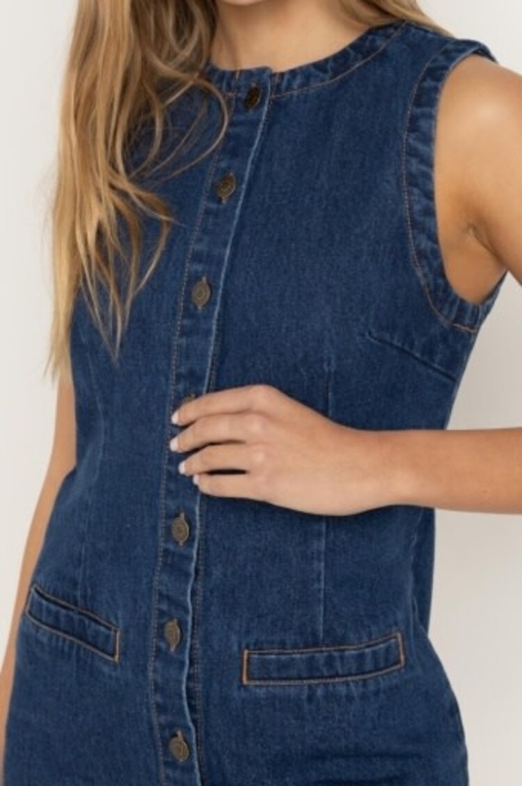 RHYTHM GIA DENIM DRESS