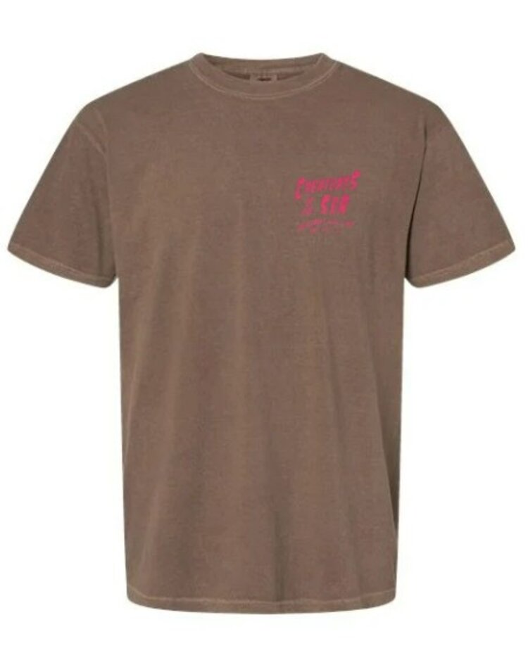 WHALEBONE LOGO CREATURES OF THE SEA SHORT SLEEVE TEE MAGENTA INK