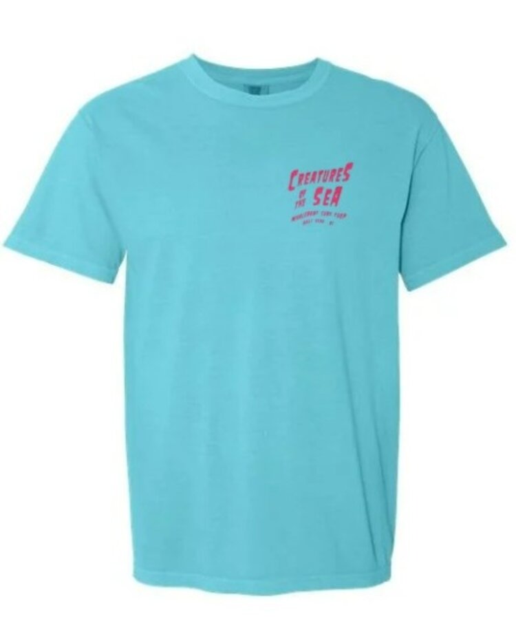 WHALEBONE LOGO CREATURES OF THE SEA SHORT SLEEVE TEE MAGENTA INK