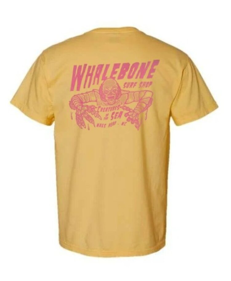 WHALEBONE LOGO CREATURES OF THE SEA SHORT SLEEVE TEE MAGENTA INK