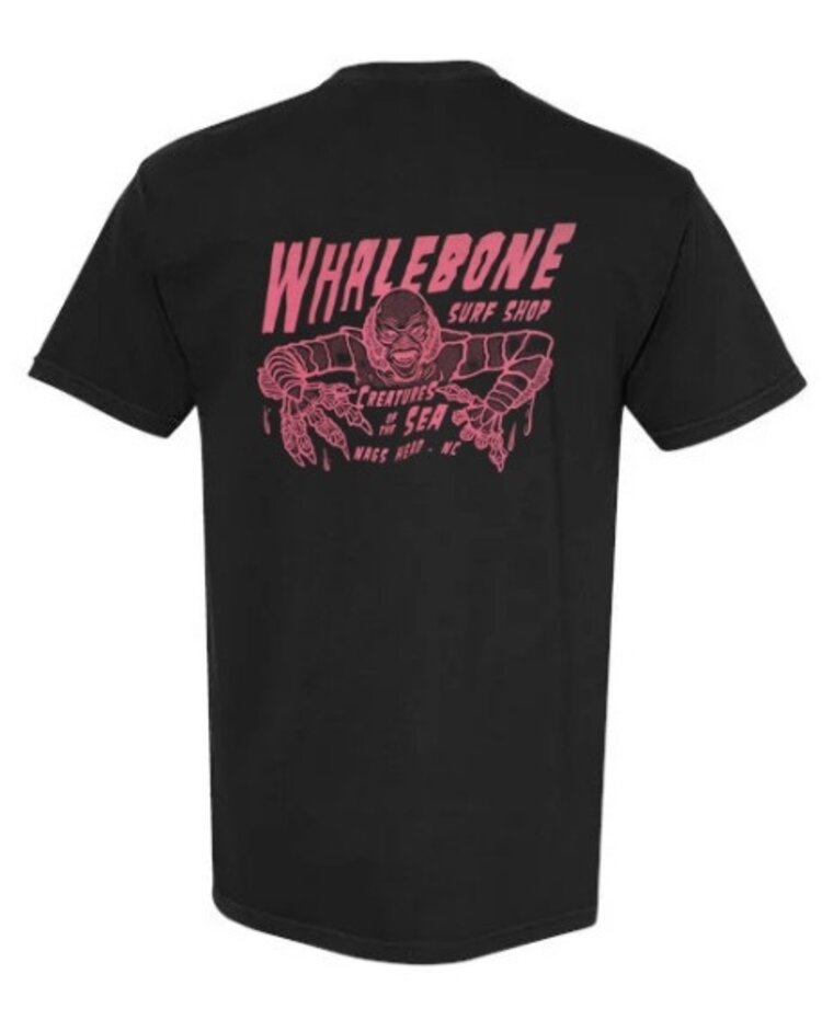WHALEBONE LOGO CREATURES OF THE SEA SHORT SLEEVE TEE MAGENTA INK
