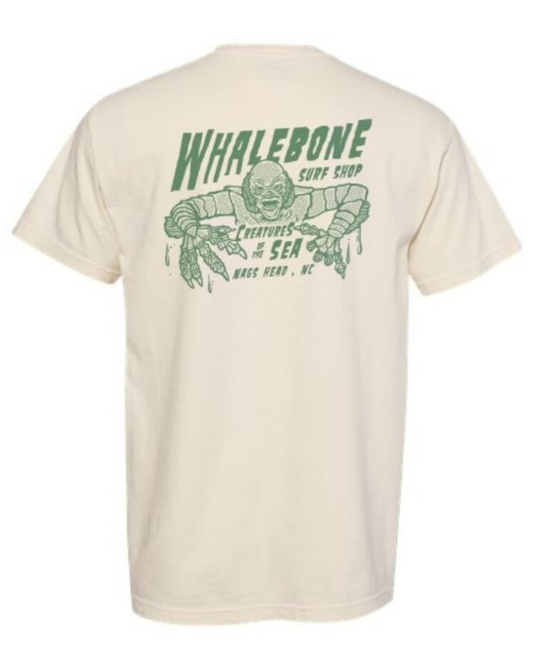 WHALEBONE LOGO CREATURES OF THE SEA SHORT SLEEVE TEE GREEN INK