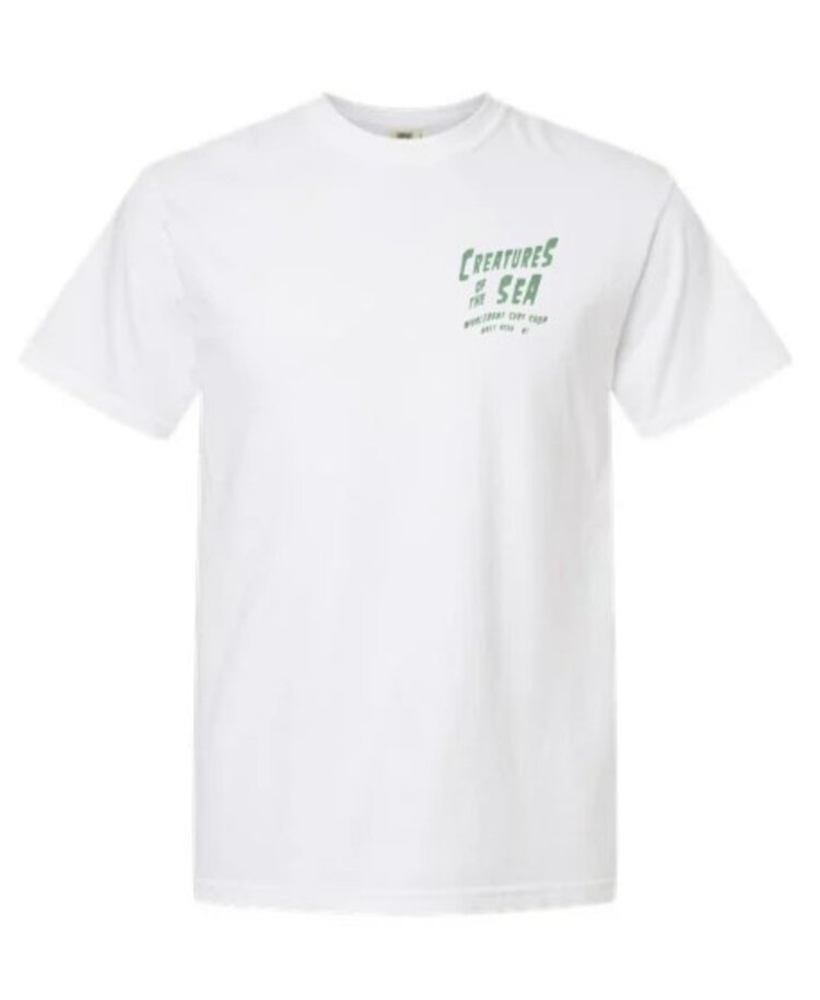 WHALEBONE LOGO CREATURES OF THE SEA SHORT SLEEVE TEE GREEN INK