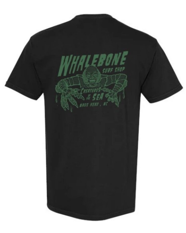 WHALEBONE LOGO CREATURES OF THE SEA SHORT SLEEVE TEE GREEN INK