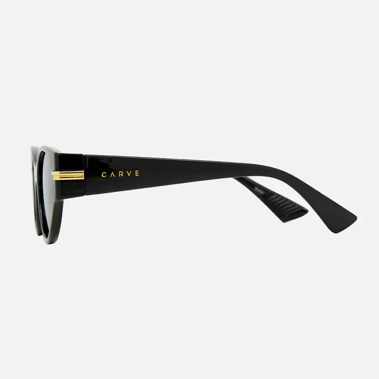 CARVE EYEWEAR RHODE GLOSS BLACK FRAME GREY LENS