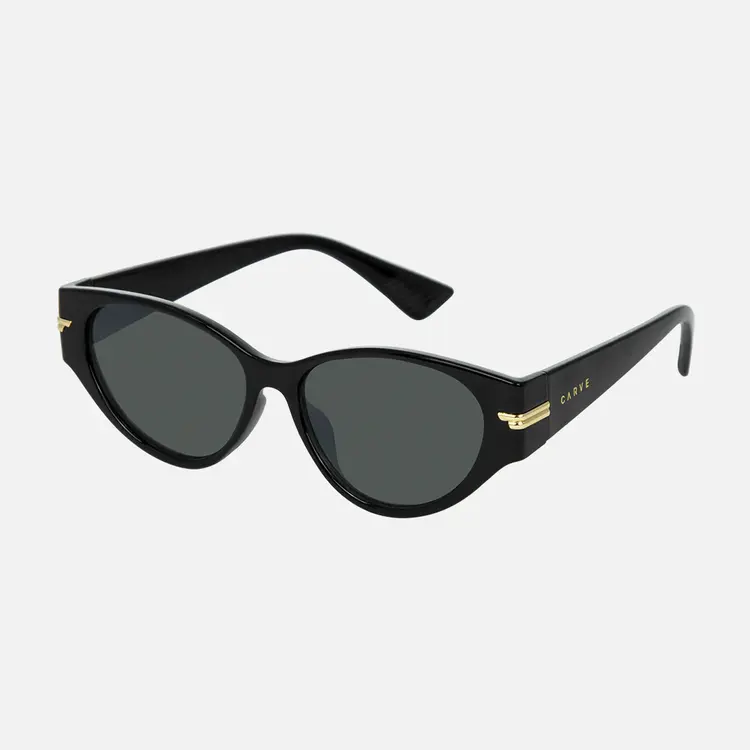 CARVE EYEWEAR RHODE GLOSS BLACK FRAME GREY LENS
