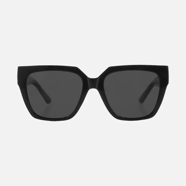 CARVE EYEWEAR BROOKLYN GLOSS BLACK DARK GREY POLARIZED LENS