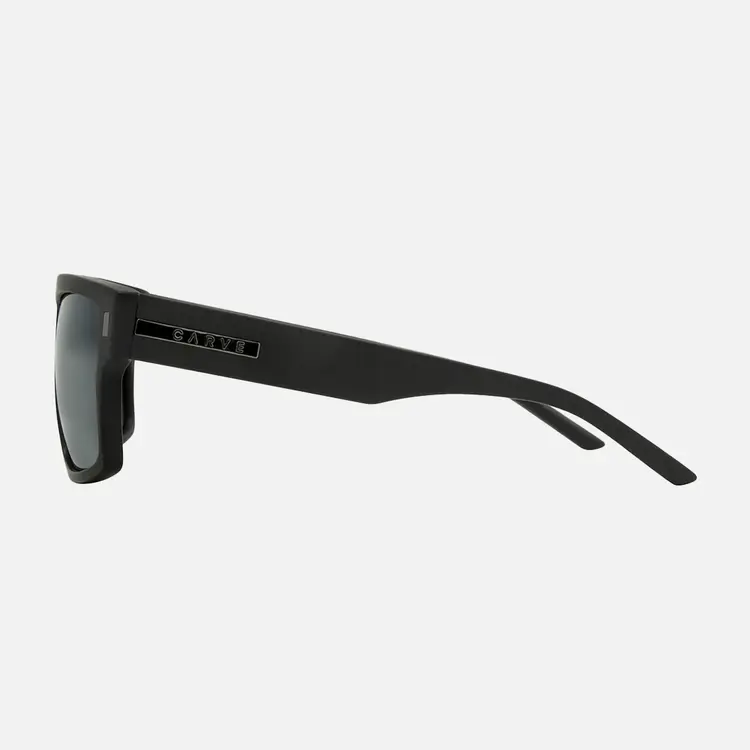 CARVE EYEWEAR WAVEY XL MATTE BLACK FRAME GRAY INJECTED POLARIZED LENS