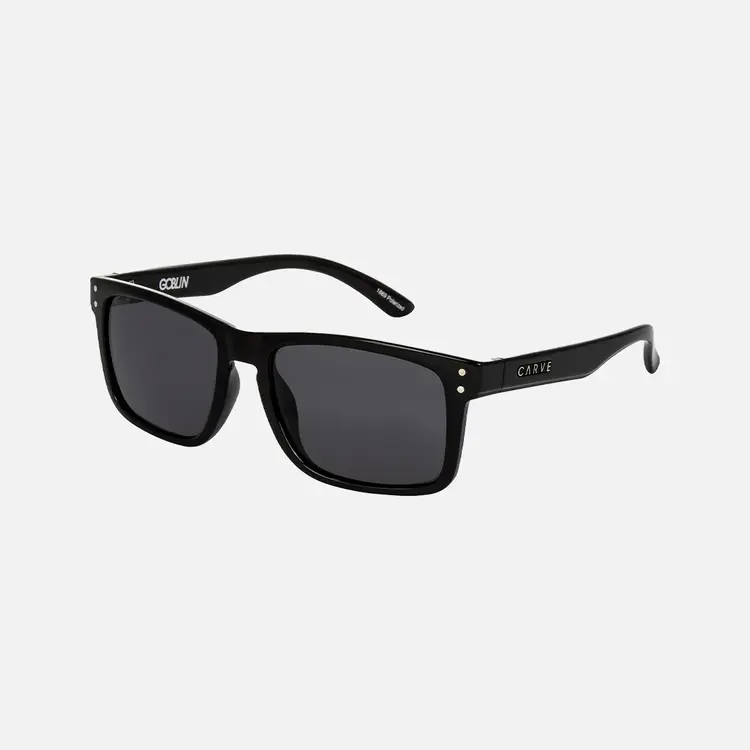 CARVE EYEWEAR GOBLIN GLOSS BLACK FRAME GRAY INJECTED POLARIZED LENS