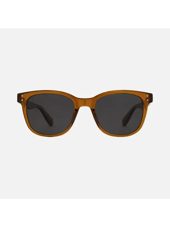 CARVE EYEWEAR Homeland Recycled Gloss Translucent Toffee Frame Gray Injected Polarized Lens