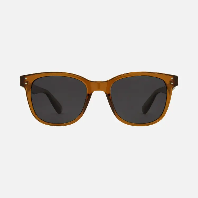 CARVE EYEWEAR HOMELAND RECYCLED GLOSS TRANSLUCENT TOFFEE FRAME GRAY INJECTED POLARIZED LENS