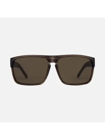 CARVE EYEWEAR Vendetta Matte Brown Streak Frame Bronze Injected Polarized Lens