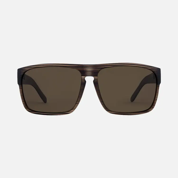 CARVE EYEWEAR VENDETTA MATTE BROWN STREAK FRAME BRONZE INJECTED POLARIZED LENS