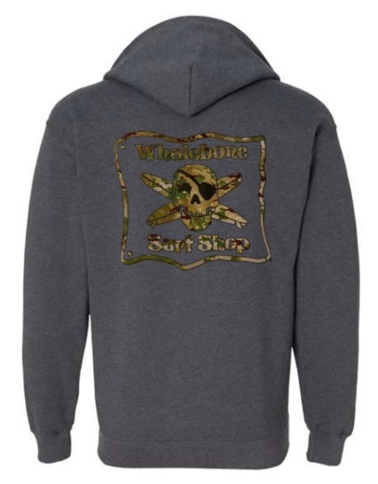 WHALEBONE LOGO MULTICAMO HEAVYWEIGHT ZIP UP