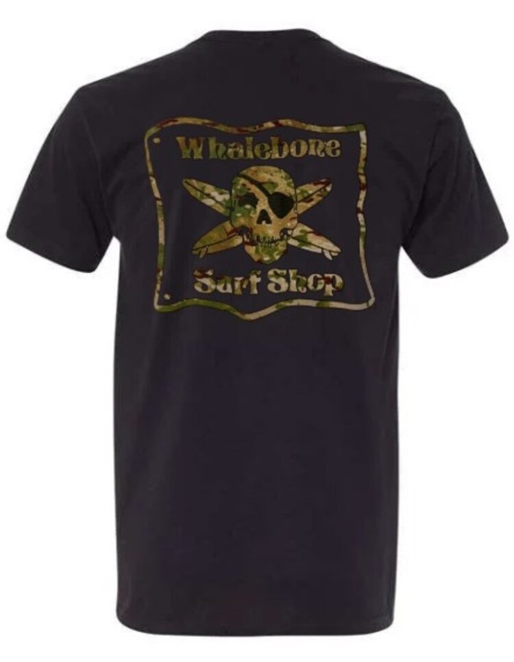 WHALEBONE LOGO MULTICAMO SUEDED SHORT SLEEVE TEE