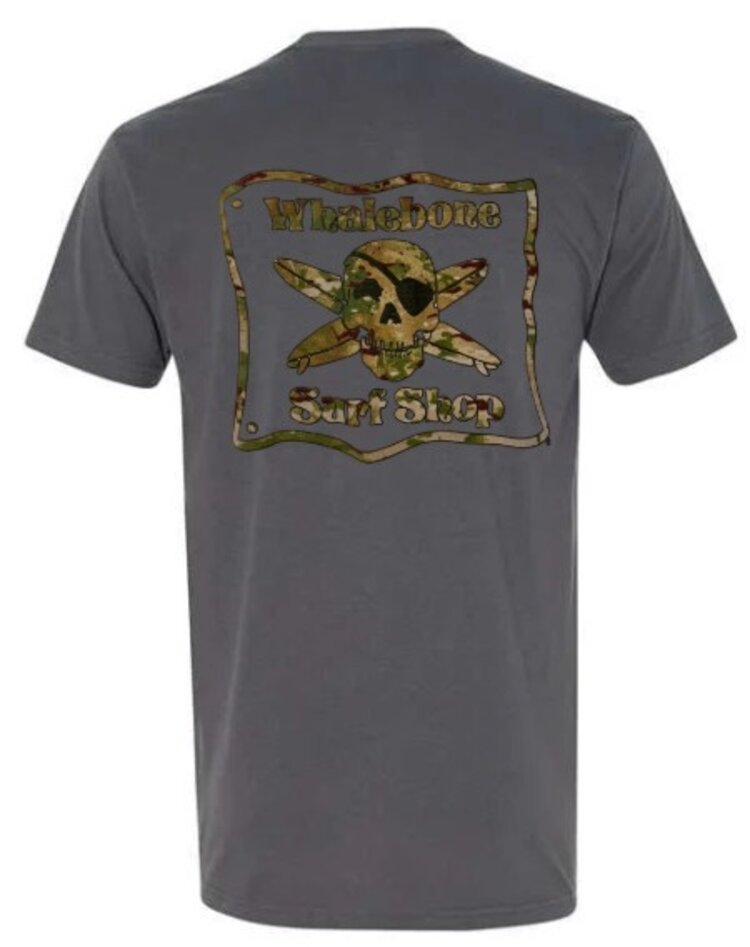 WHALEBONE LOGO MULTICAMO SUEDED SHORT SLEEVE TEE