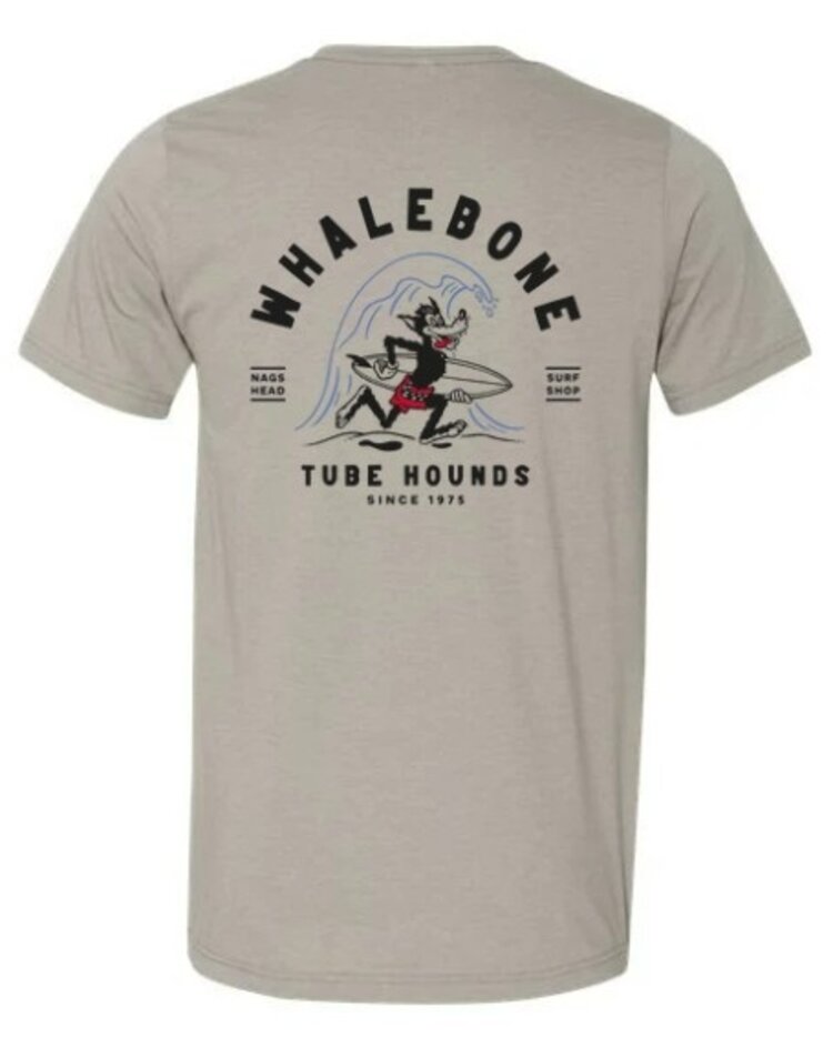 WHALEBONE LOGO TUBE HOUND BELLA CANVAS SHORT SLEEVE TEE