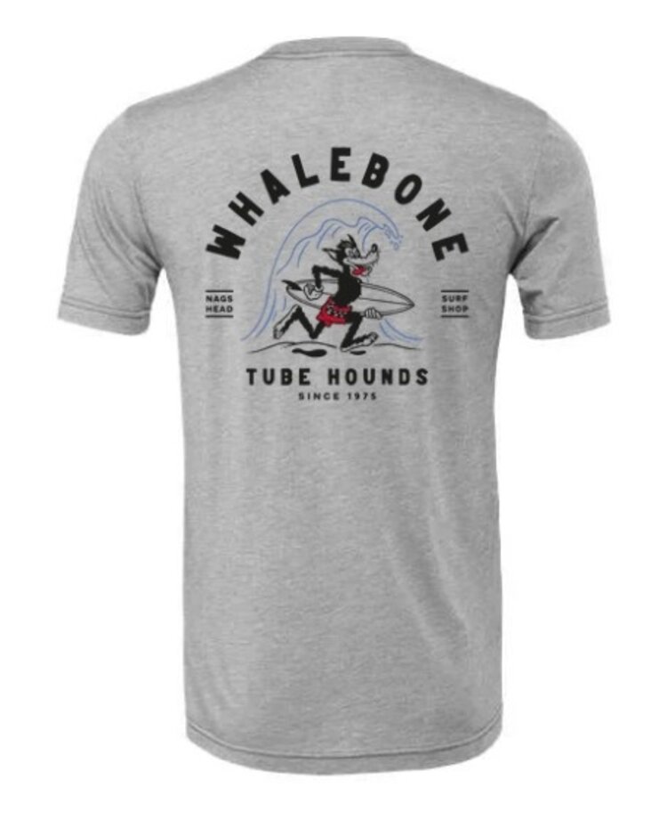 WHALEBONE LOGO TUBE HOUND BELLA CANVAS SHORT SLEEVE TEE