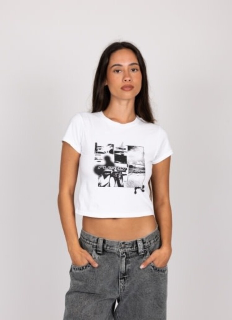 RUSTY USA GREETINGS BABY TEE