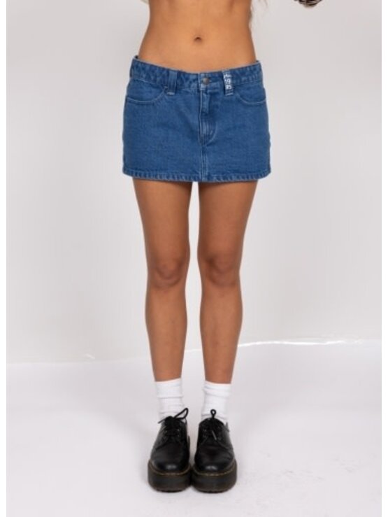 RUSTY USA Flip Mommy Low Rise Denim Skirt