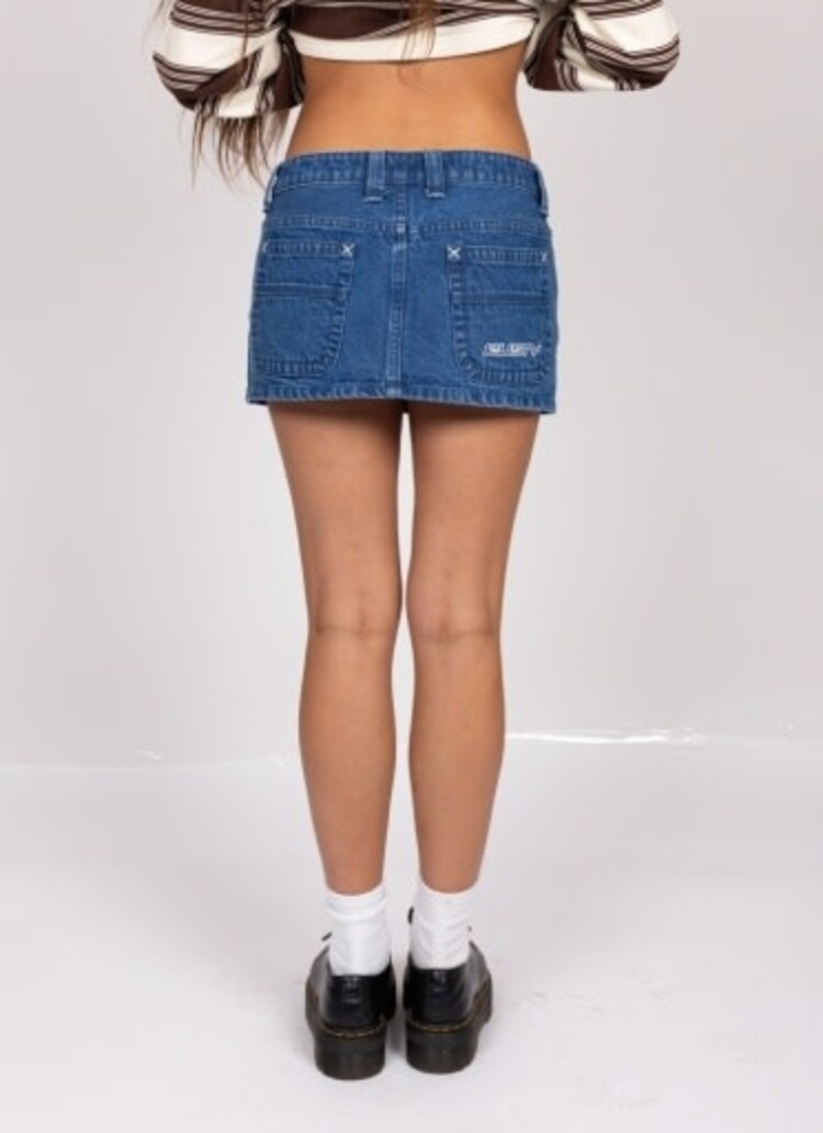 RUSTY USA FLIP MOMMY LOW RISE DENIM SKIRT