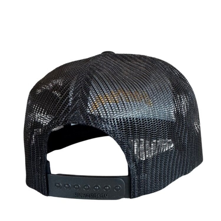 EMBROIDERED FLAME 113 FOAM TRUCKER HAT