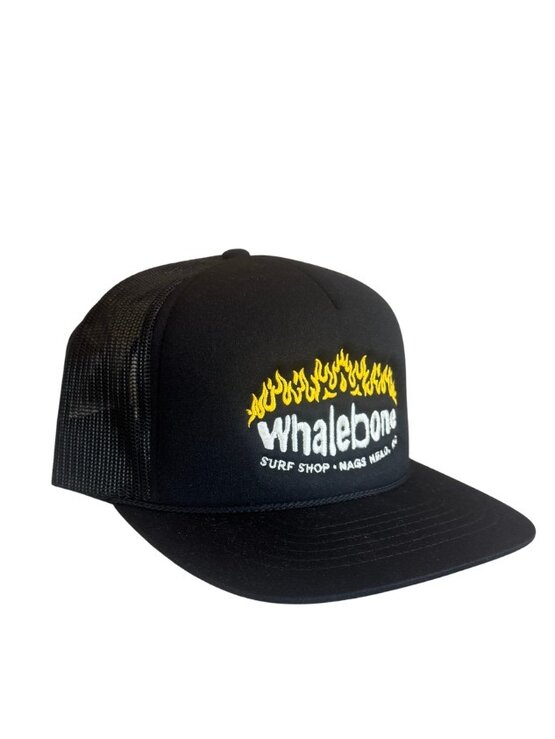 WHALEBONE LOGO Embroidered Flame Foam Trucker Hat