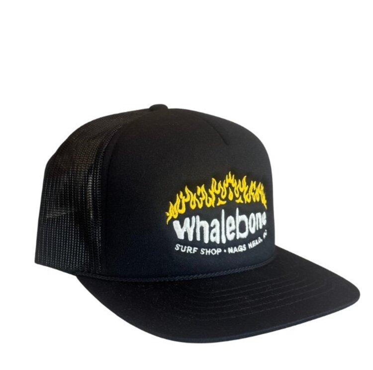 EMBROIDERED FLAME 113 FOAM TRUCKER HAT