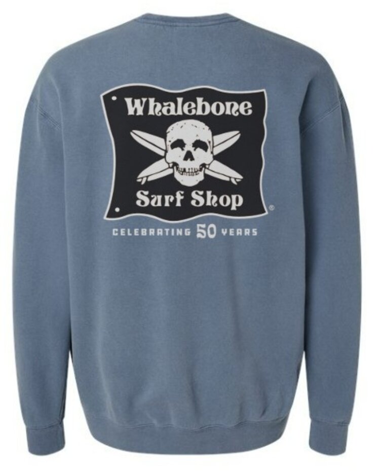 WHALEBONE LOGO CELEBRATING 50 YEARS CREWNECK