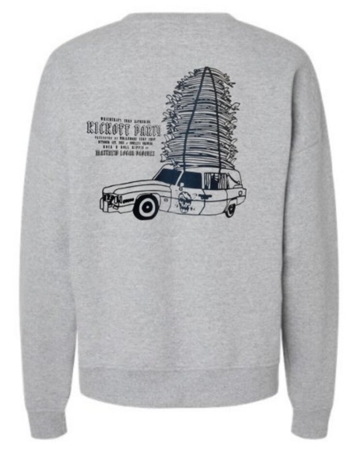 WHALEBONE LOGO WHICHCRAFT 2025 PARTY KICKOFF CREWNECK