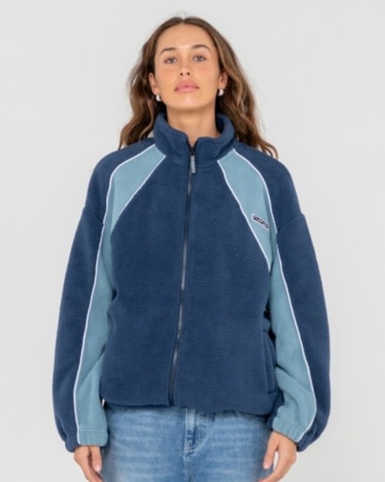 RUSTY USA TWO TIDES ZIP THROUGH SHERPA FLEECE