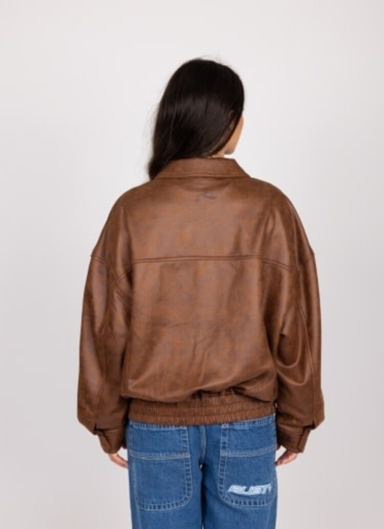 RUSTY USA BACK STREET FAUX LEATHER JACKET