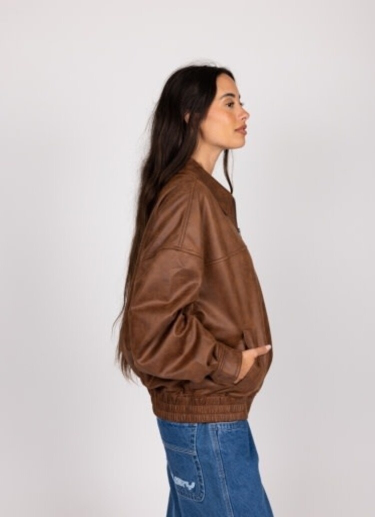 RUSTY USA BACK STREET FAUX LEATHER JACKET