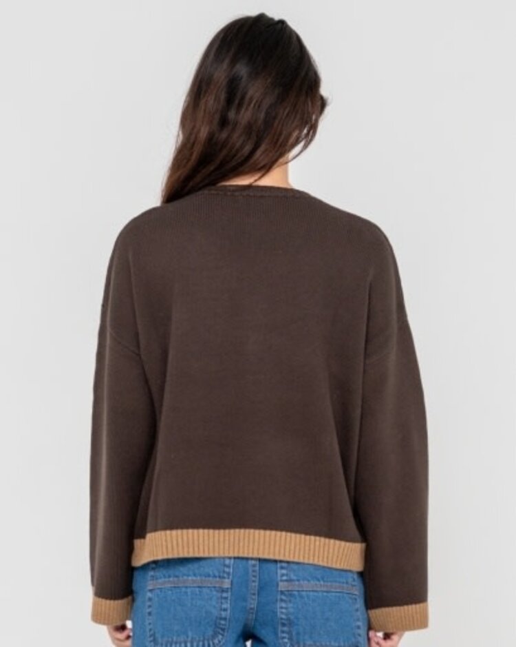 RUSTY USA RIDER RELAXED CREW NECK KNIT