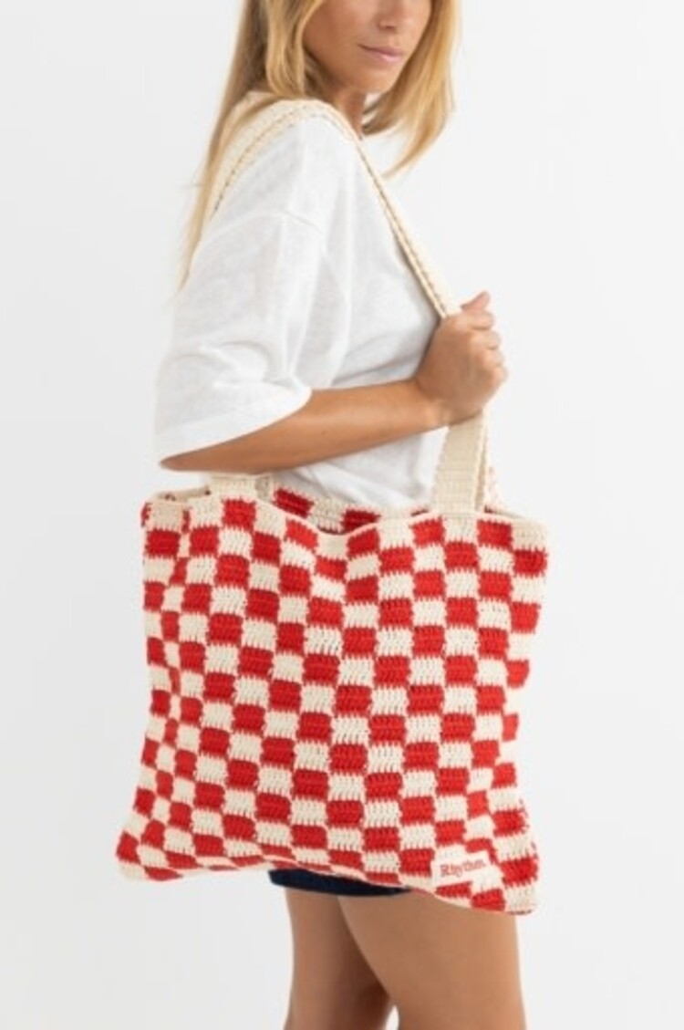 RHYTHM LOLA CHECK CROCHET TOTE BAG