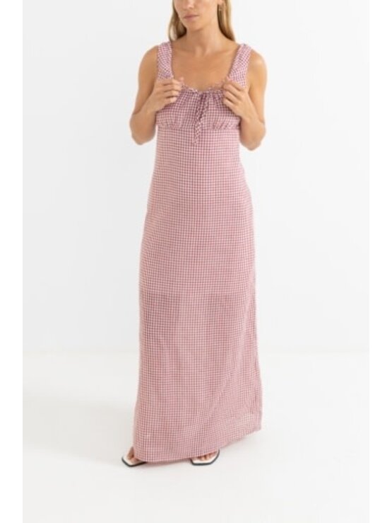 RHYTHM Lola Check Maxi Dress