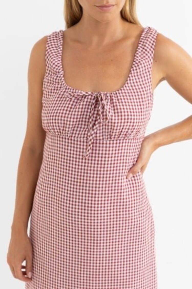 RHYTHM LOLA CHECK MAXI DRESS