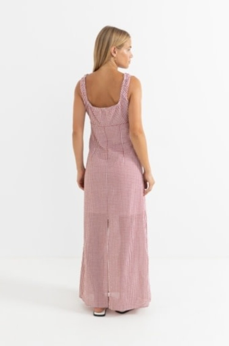 RHYTHM LOLA CHECK MAXI DRESS