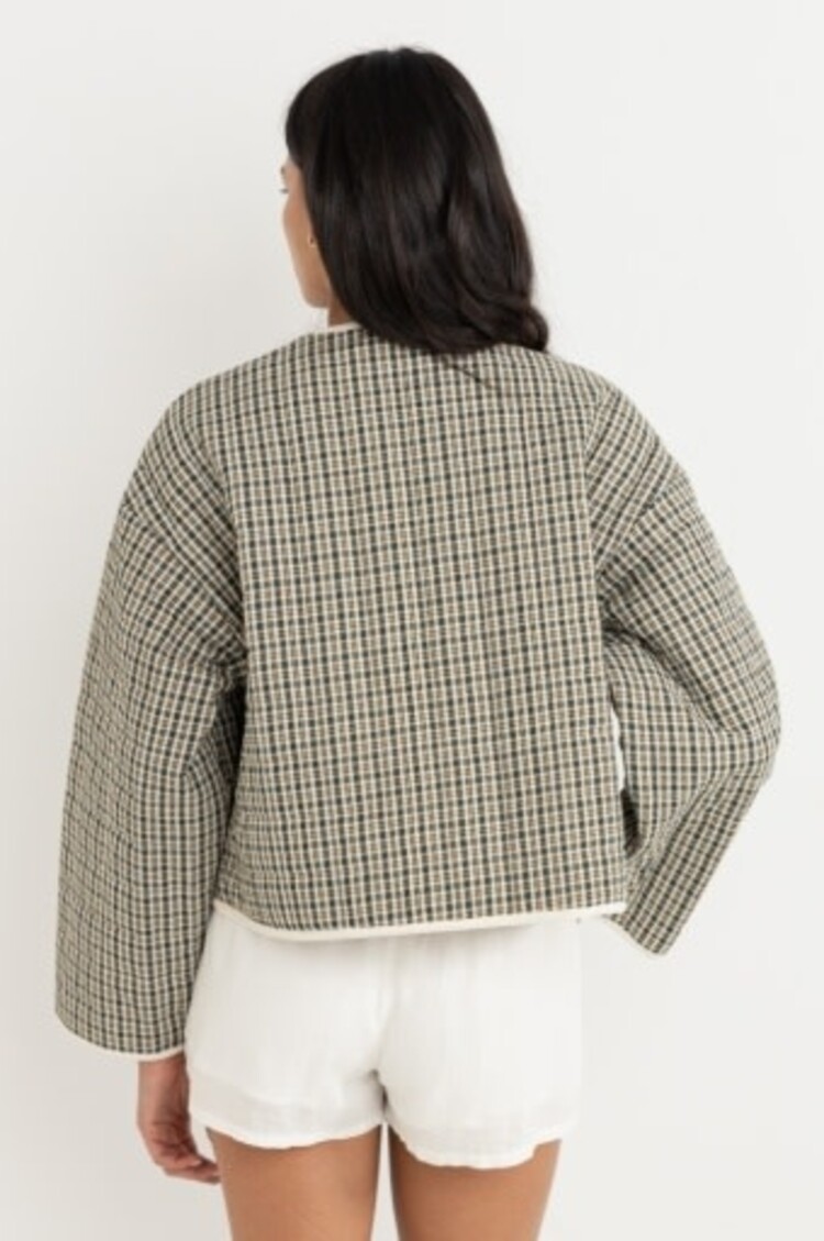 RHYTHM ANTIBES PLAID QUILTED JACKET