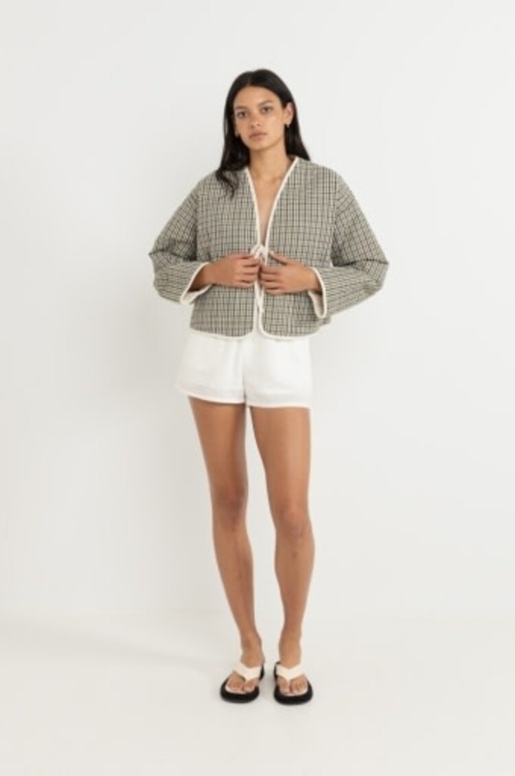 RHYTHM ANTIBES PLAID QUILTED JACKET